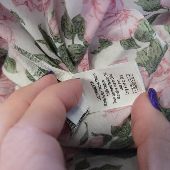 Dauphinette Hitched Cashin Inspired Hitched maxi skirt Pink Floral Coquette - Picture 5 of 12